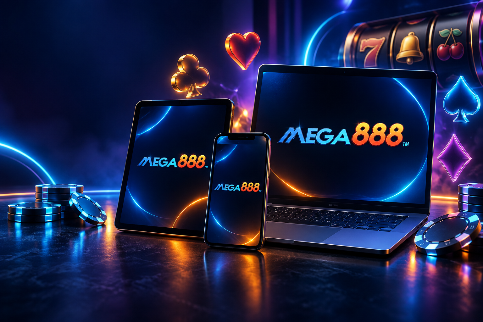 Mega888 tersedia merentas telefon pintar, tablet dan komputer