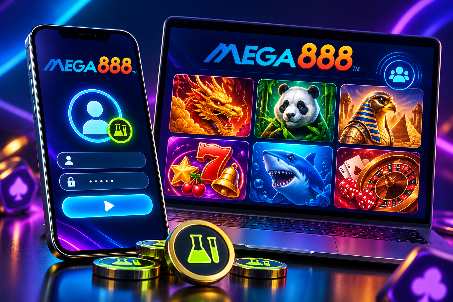 Log masuk ID Ujian Mega888 di sebelah lobi permainan tunjuk cara