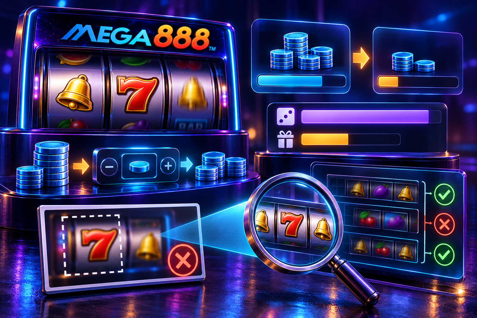 Semakan keputusan Mega888 dengan perbandingan baki, denominasi dan semakan hampir terlepas